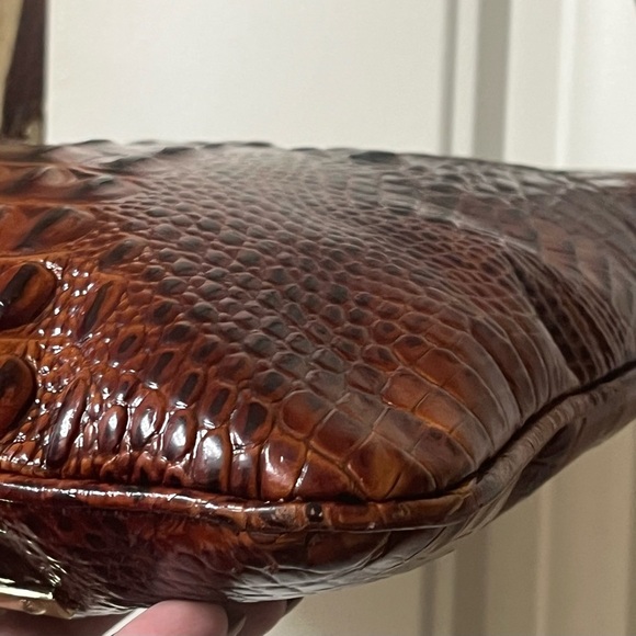 Brahmin Jody Leather Crossbody Crocodile Embossed Pecan Melbourne - Picture 5 of 16